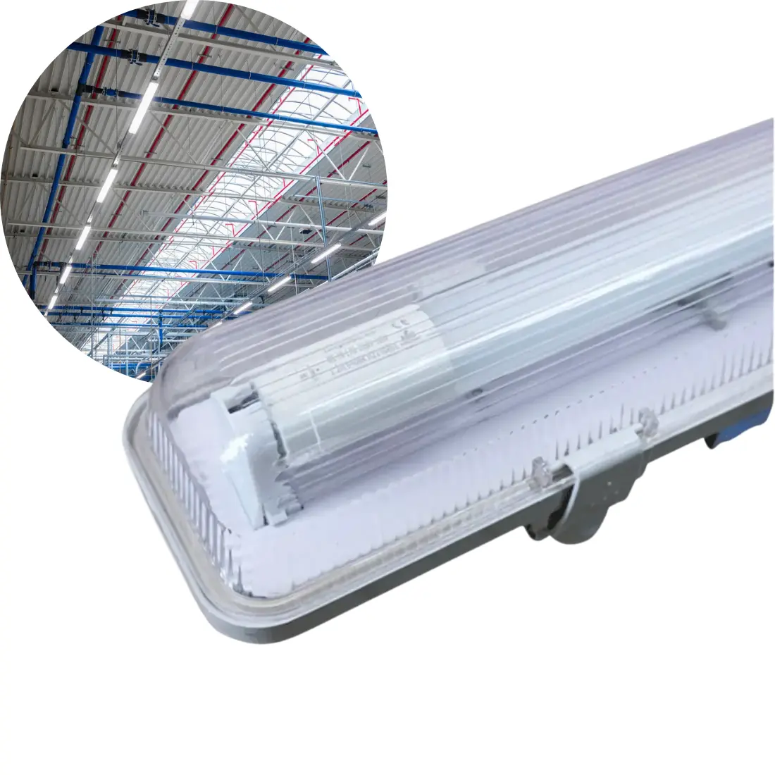 Led Industriarmatur 120cm Ip65 4000k 2880lm 18w Single Led Armatur