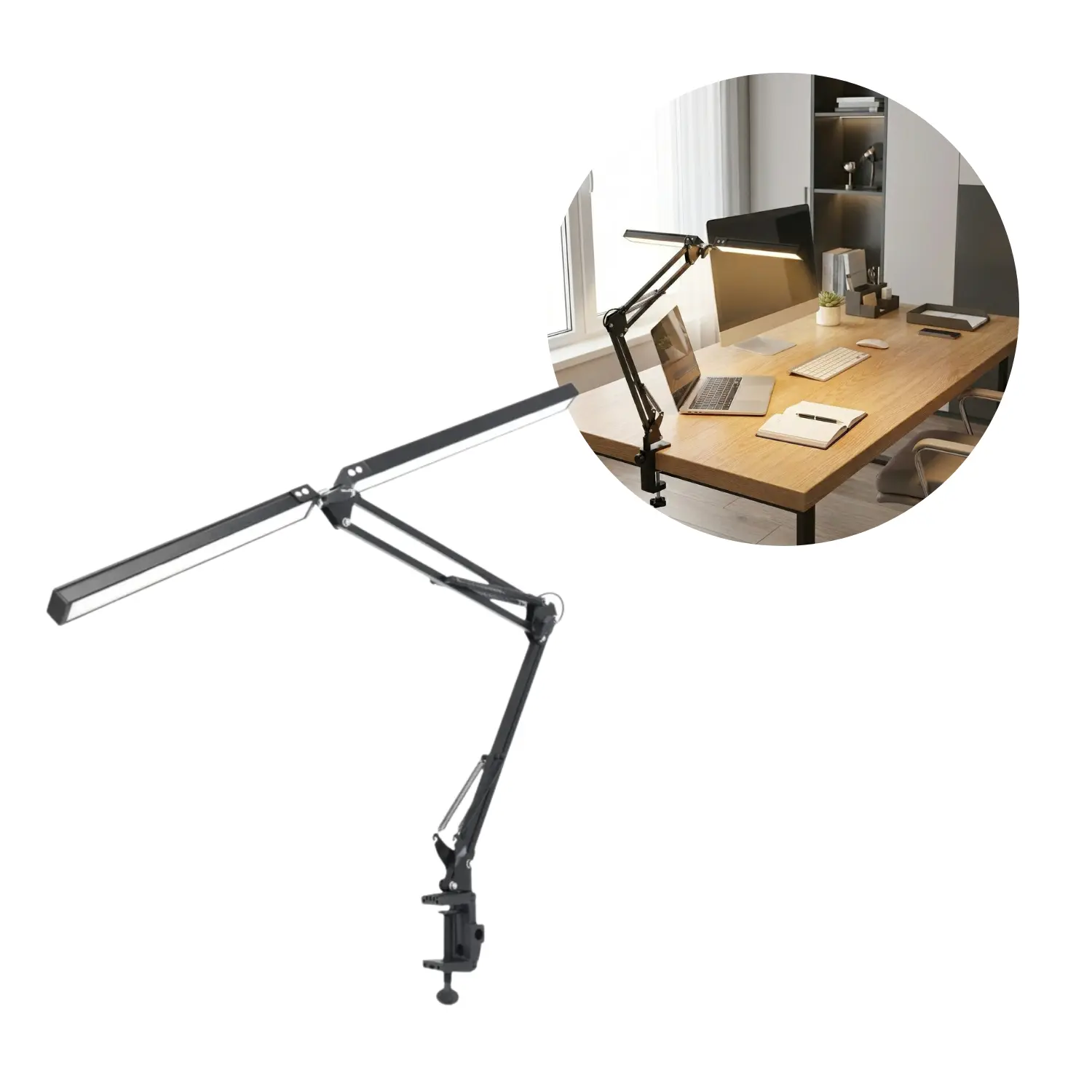 LED skrivbordslampa | 3CCT 3000K 4000K 6000K | 1400 lm | 28W | Svart