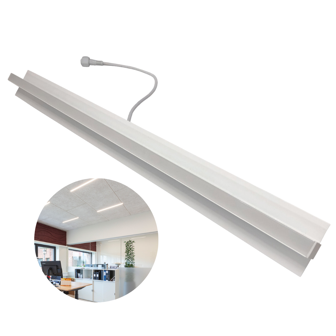 LED Lichtlijn voor Troldtekt | 60 cm | Inbouw | CCT