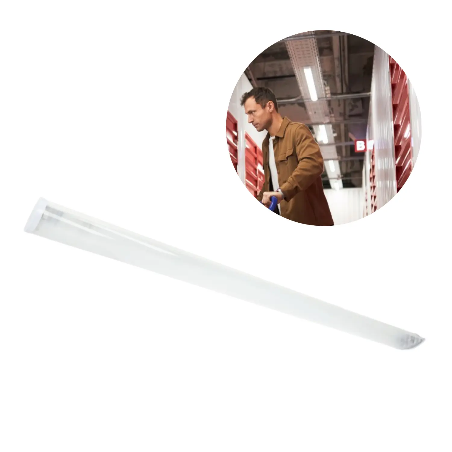 LED-lysrörsarmatur | 120cm | T8-rör | 2x LED-lysrör | DELFIA