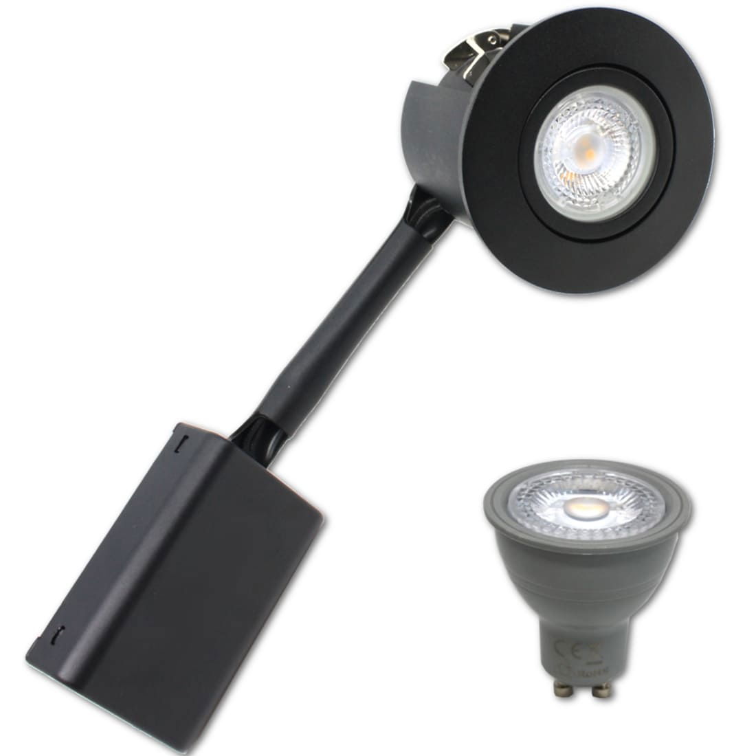 Udendørs Led Spot Nordtronic Gu10 Prima Mat Sort 230v Dæmpbar