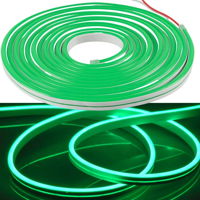 Neon LED strip 24V | 5m | IP65 | Groen