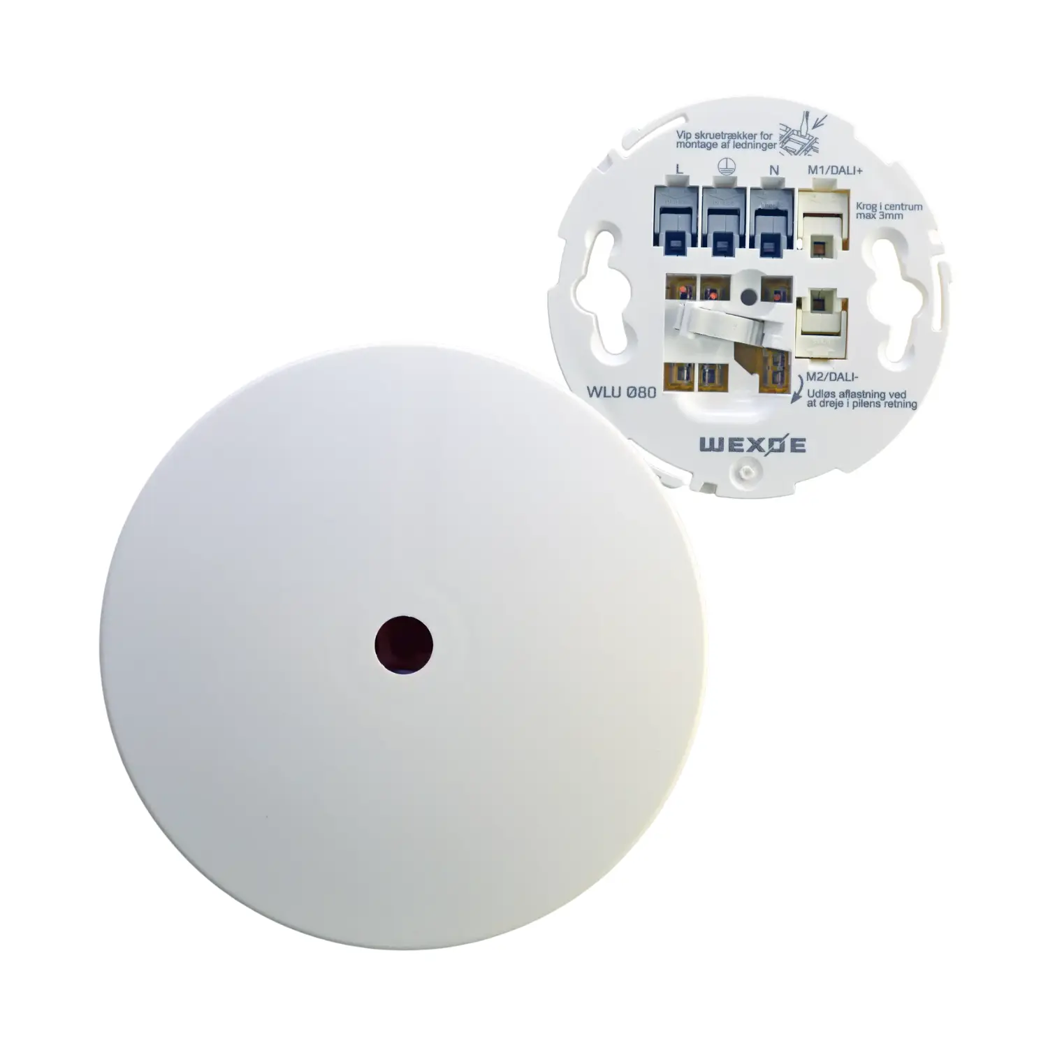 Lamputtag Ø80 5P | IP20 | 400 V | Pärlvit