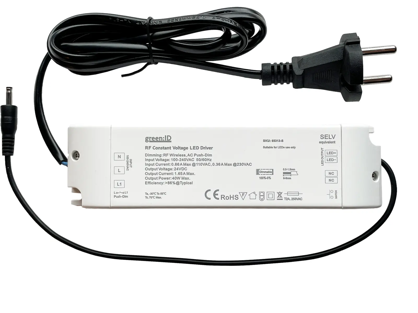 LED driver 24V 40W dimbaar RF 2.4GHz voor draadloze bediening