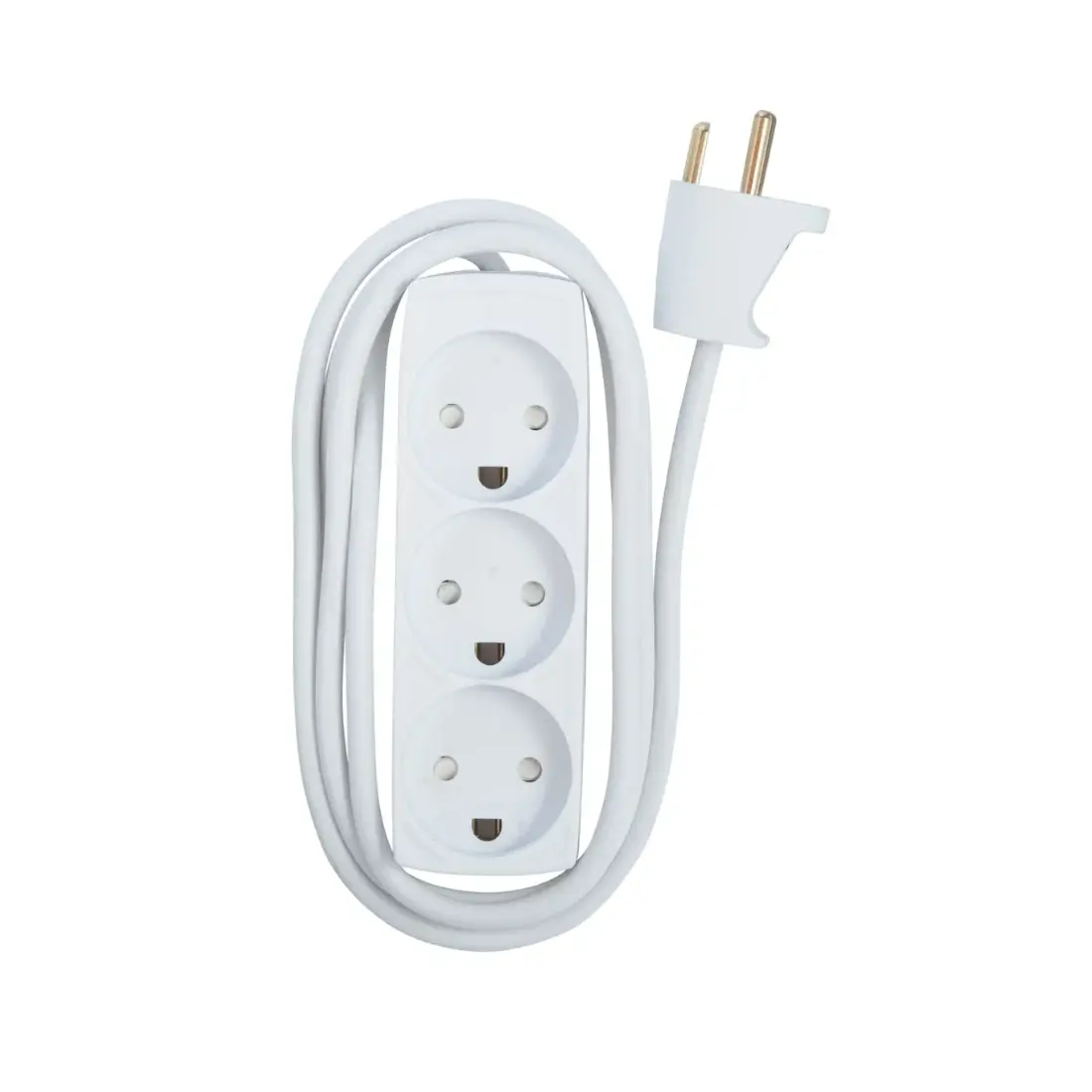 Verlängerungskabel | 1,5 Meter | Mit Erdung | 230V | E-Line | Weiß