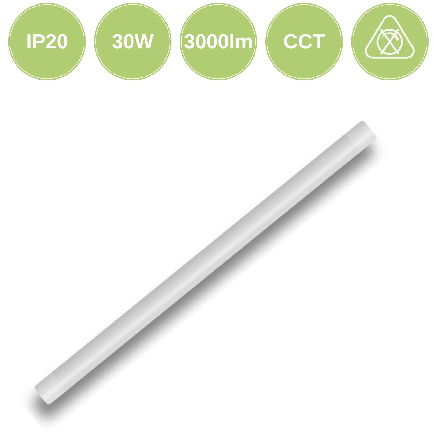 120cm Fladt LED Armatur | 10-pak | CCT | 3000lm | 30W | IP20 120cm Fladt LED Armatur | 10-pak | CCT | 3000lm | 30W | IP20