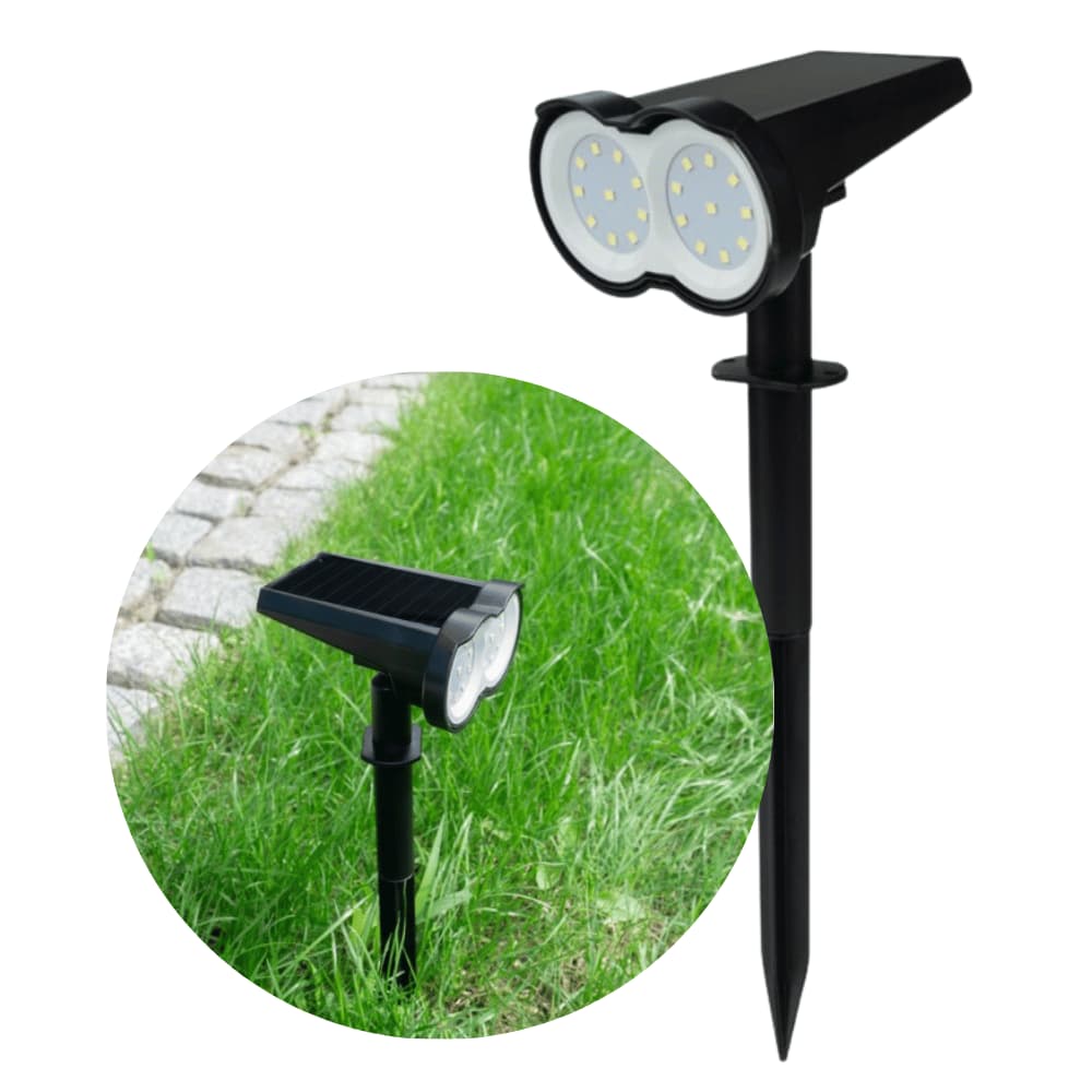 Solcellelampe på spyd - LED - 34 cm - IP65