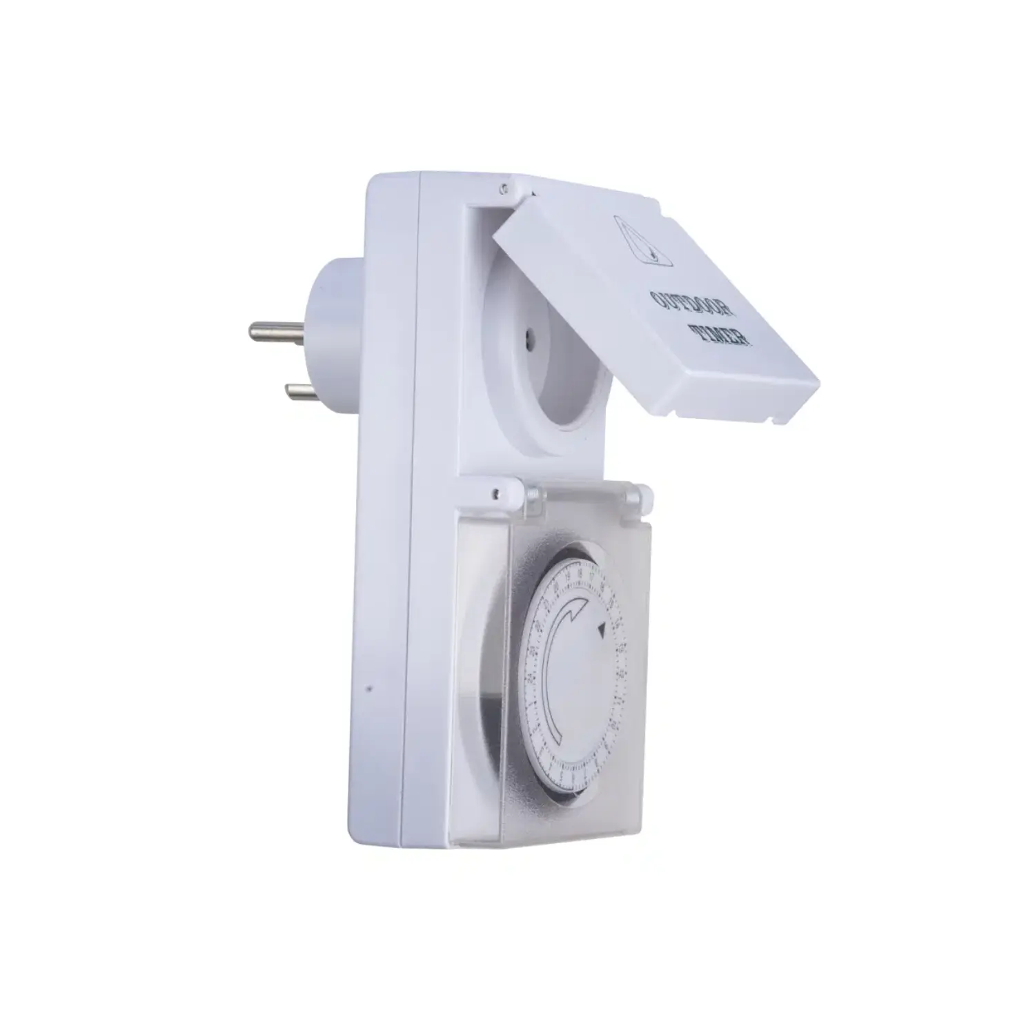 Utomhusklocka | med jordanslutning | IP44 | 230 V | 2900 W | Vit