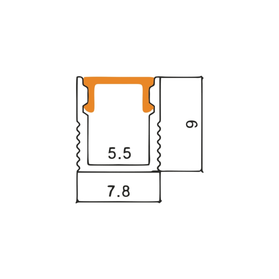 Aluminium profiel met diffuser | Voor LED strip | 1M