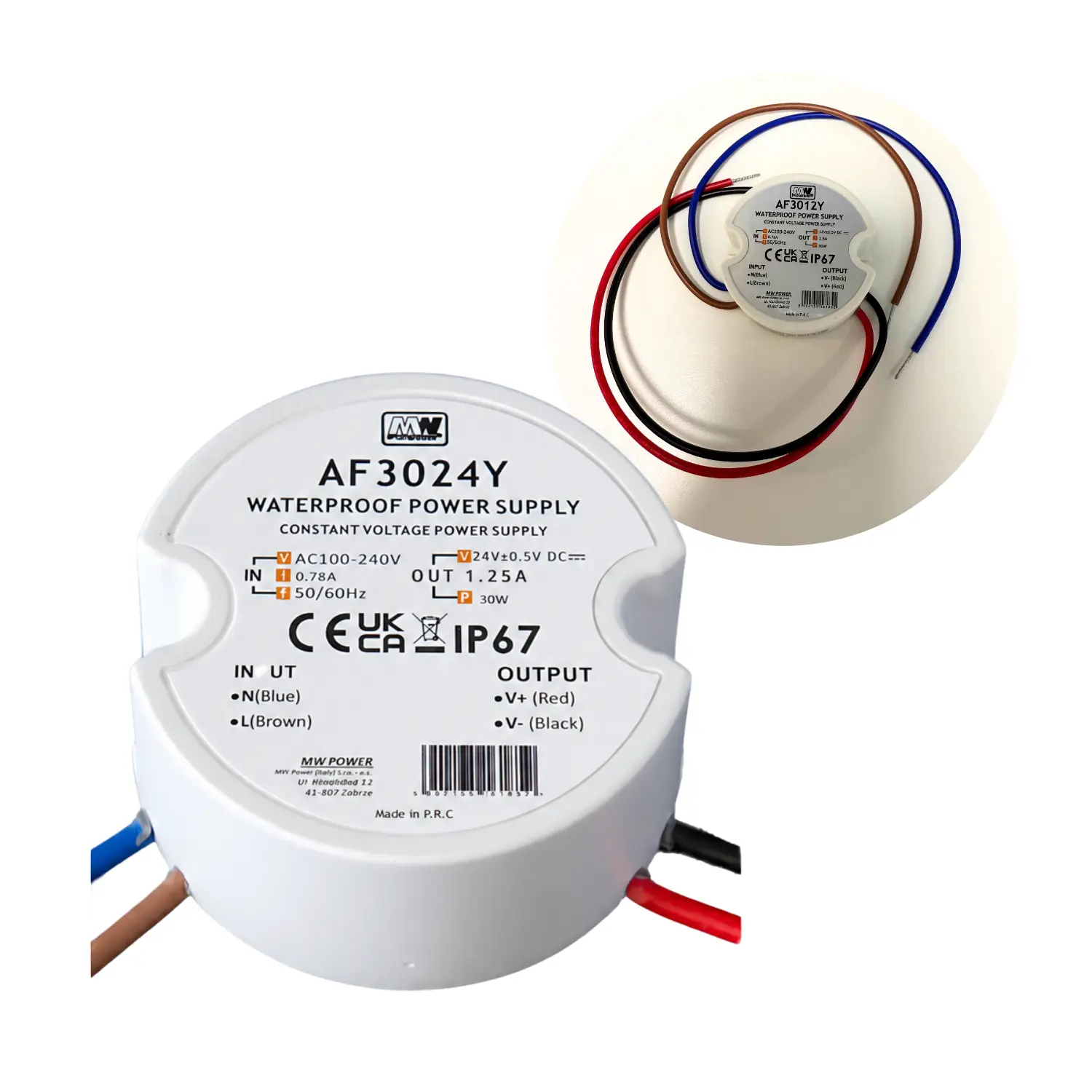 LED treiber 24V | 30W | 1,25A | Outdoor Transformator | IP67  