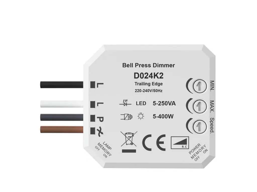 LED lysdæmper - 15-250V - Max 400W - Box Dimmer Switch