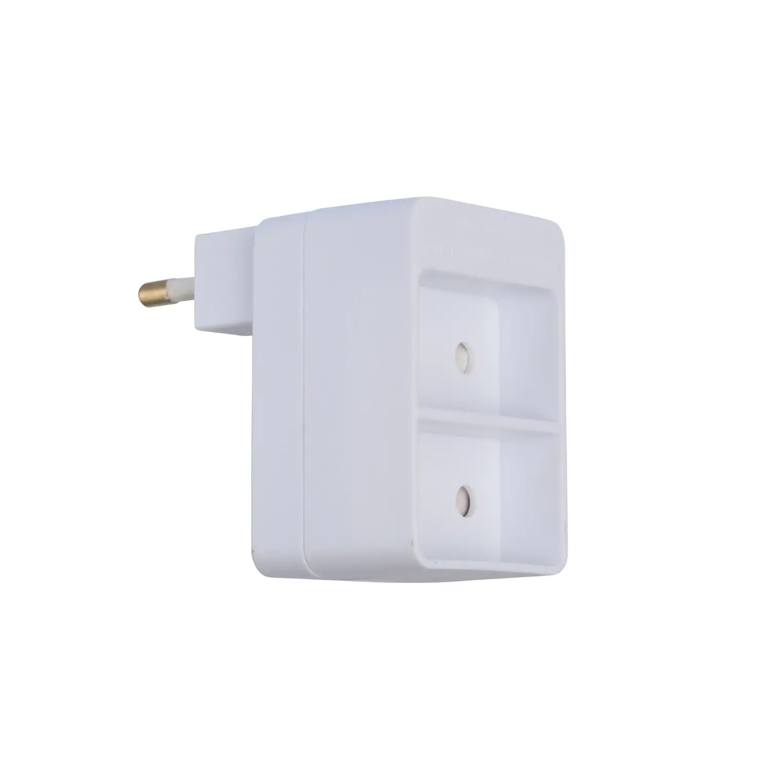 Stekkerdoos | 230 V | 3680 W | Verdeelblok zonder aarding | 2 platte stekkers | Wit