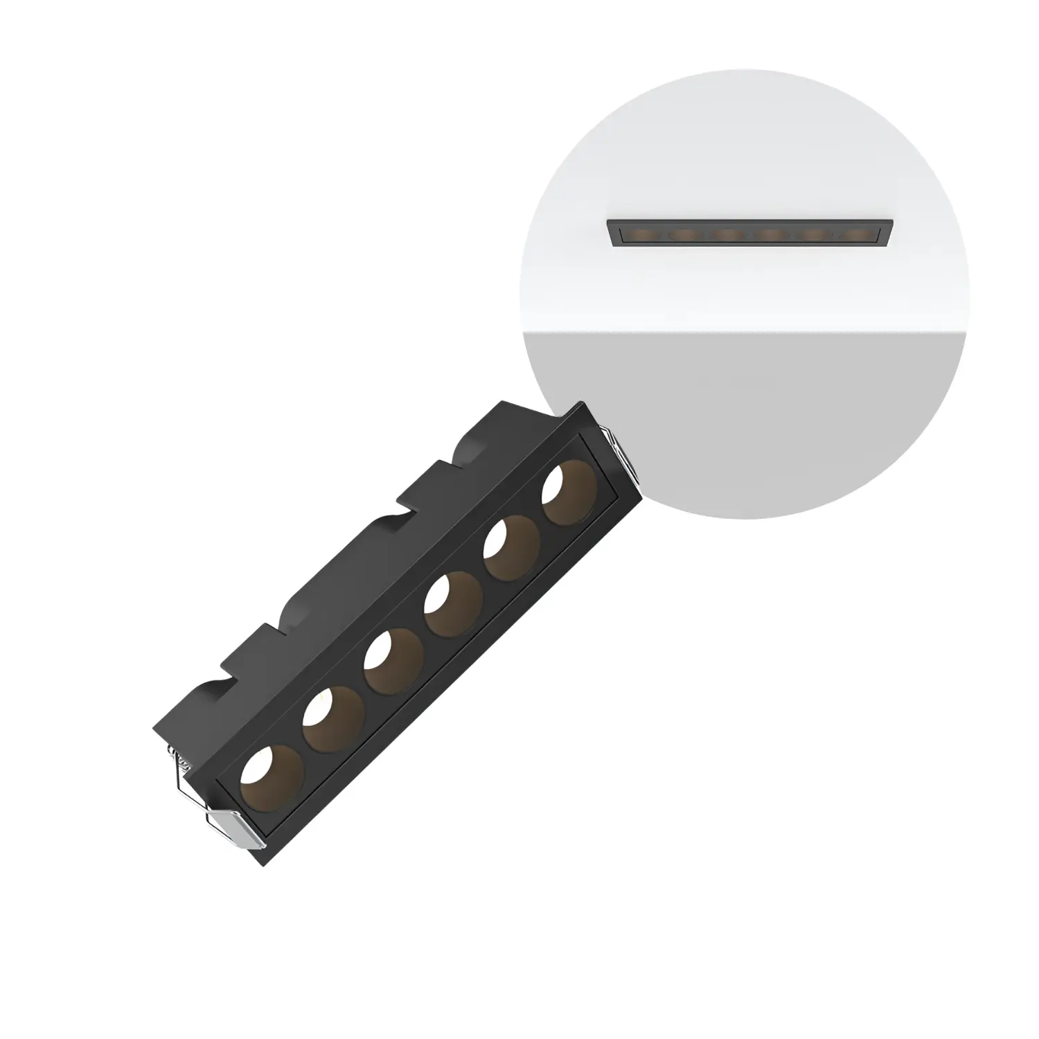 Linjär LED-infälld spot | 3CCT | 650 lm | 9 W | Linex LN6 | Svart