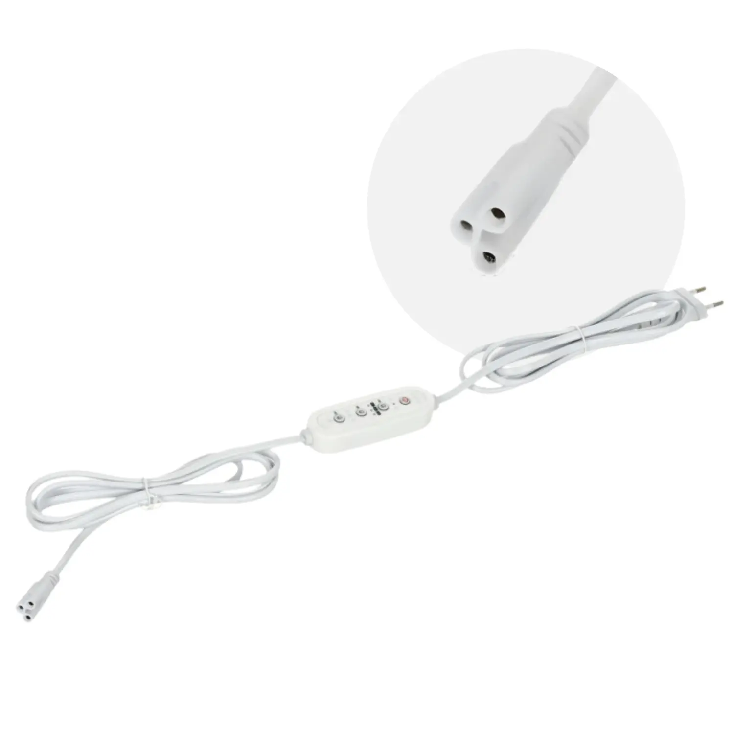 Grolys Strømkabel | 3m | Med Timer | 3-Polet Stik | GROWLY PC3