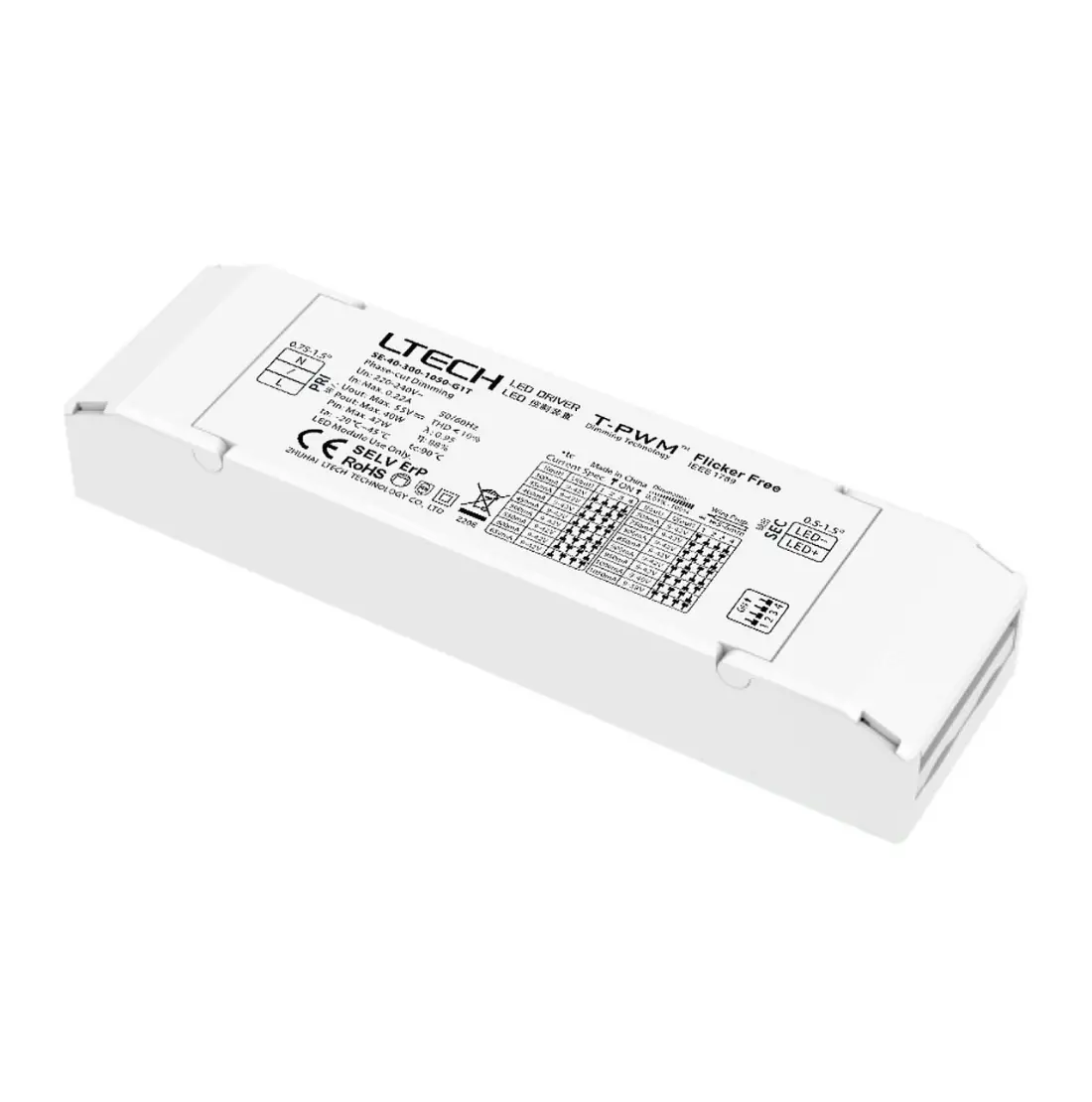 Dæmpbar LED Panel Driver | Triac | 300-1050mA | Max. 40W