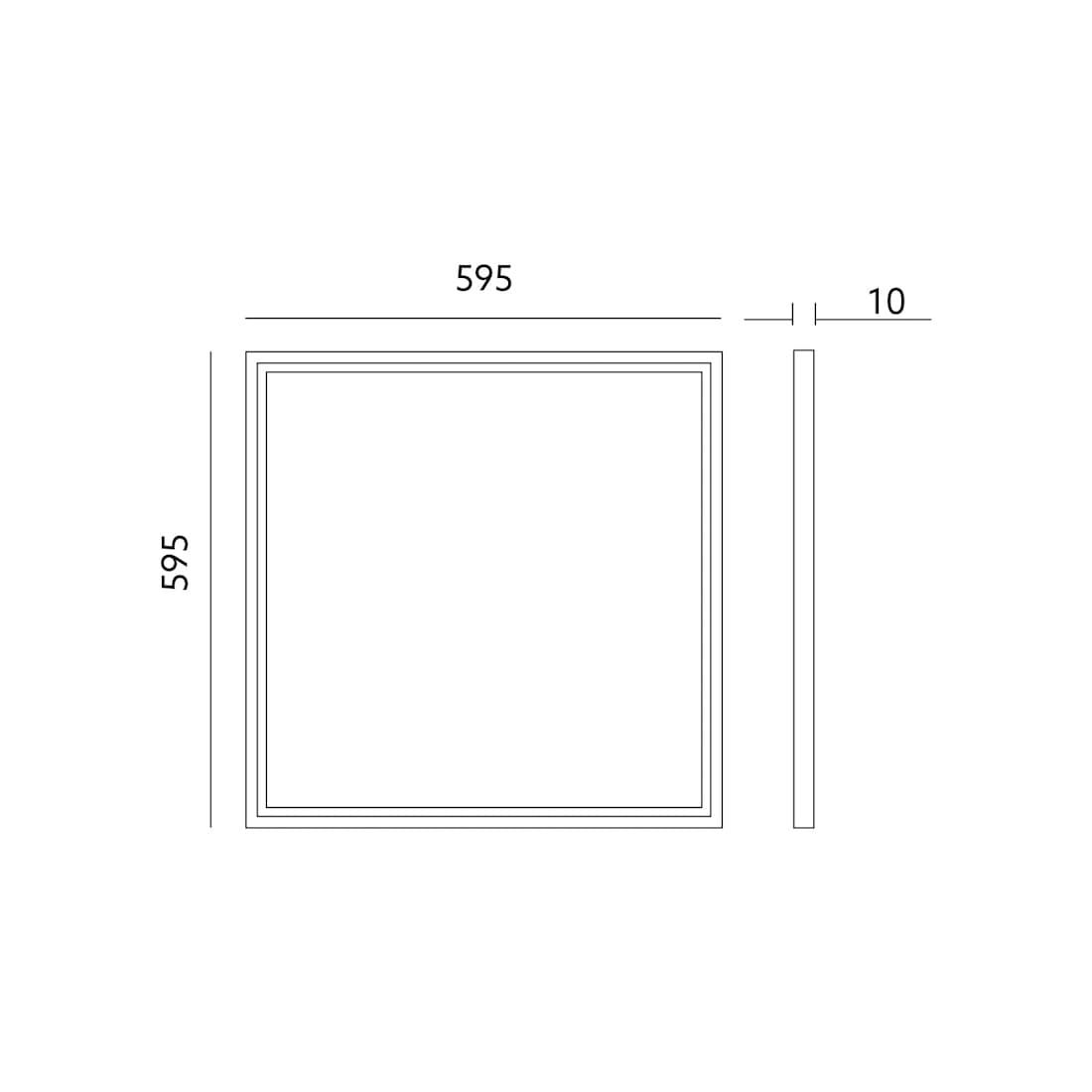 LED panel 60x60 | 3000K | 40W - 4400lm - Dæmpbar (tilvalg) LED Panel 60x60 | 4000K | 4300lm | 40W | NELIO | Zigbee | Vit