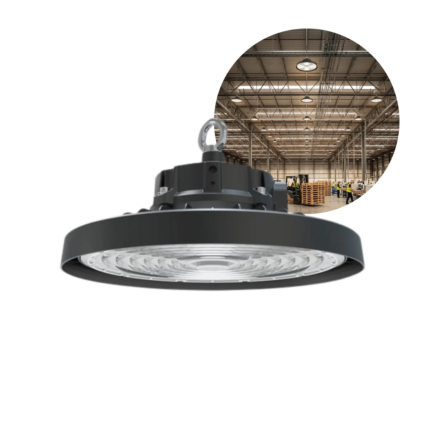 UFO LED High Bay | 3CCT | 16.000 lm | 60 W/80 W/100 W | IP66 | RIO PRO | Schwarz