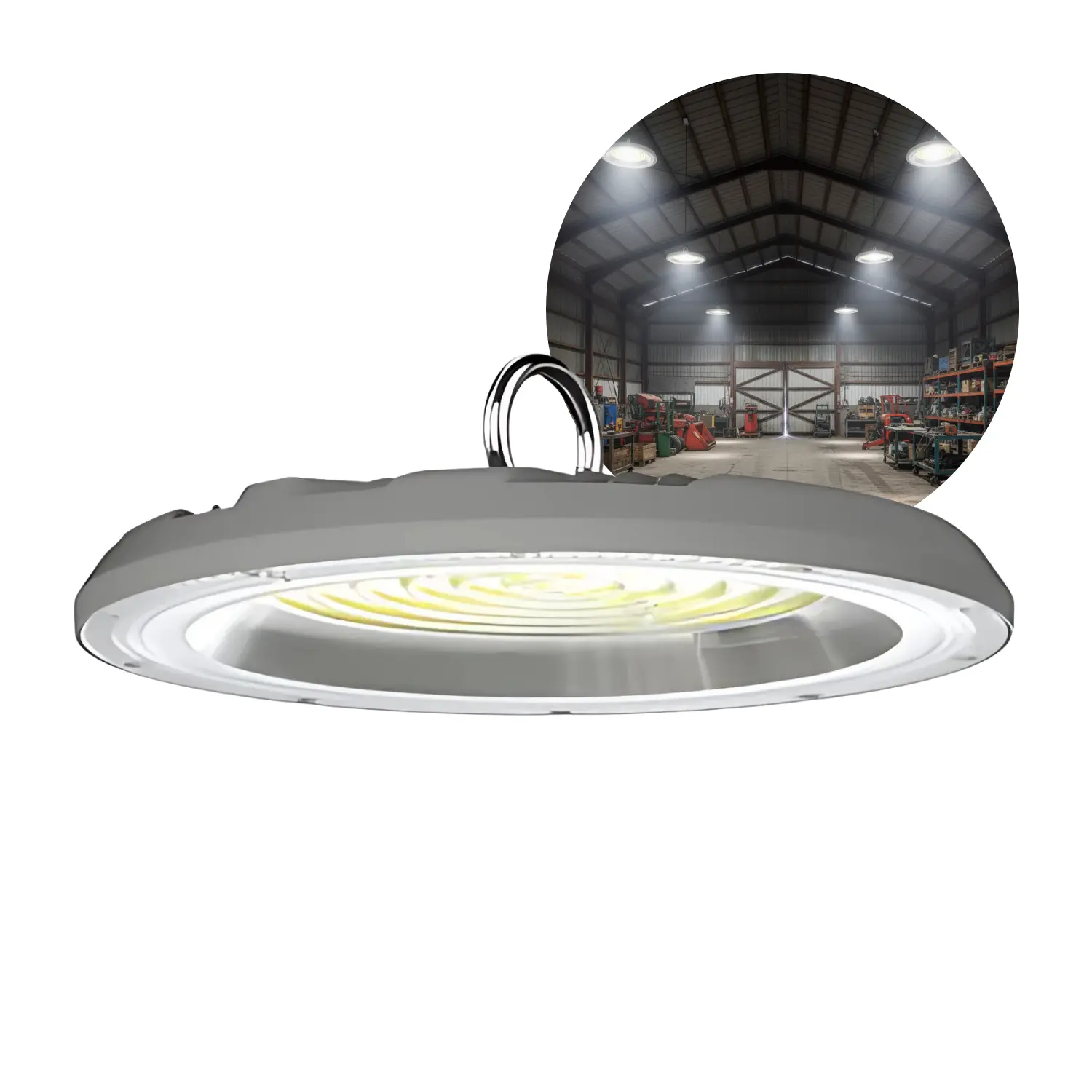 Industrilampe | LED High Bay | 4000K | 20000lm | 200W | SULAN | Grå
