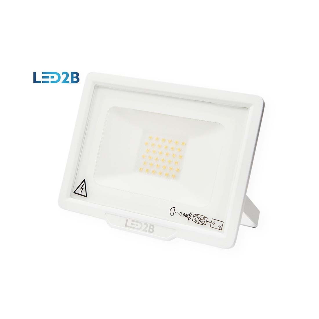 LED Projektør - 30W - 6000K - IP65 - Hvid - MH