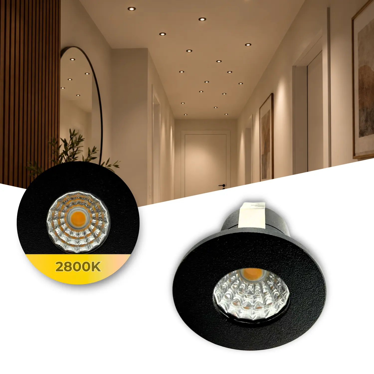 Mini Spot | Starry Sky LED | 2800K | 240lm | 3W | MITO MINI | Svart