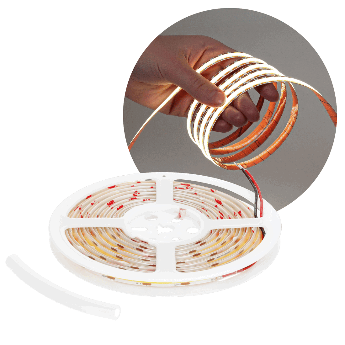 COB Outdoor LED Strip | 12V | 5m | 3000K | 8mm | IP65 | Dimbaar