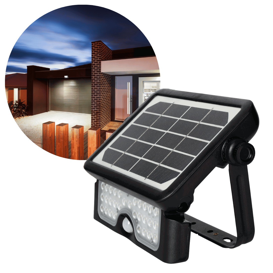 Solcelle Projektør - 5w - 500lm - 4000K - IP65