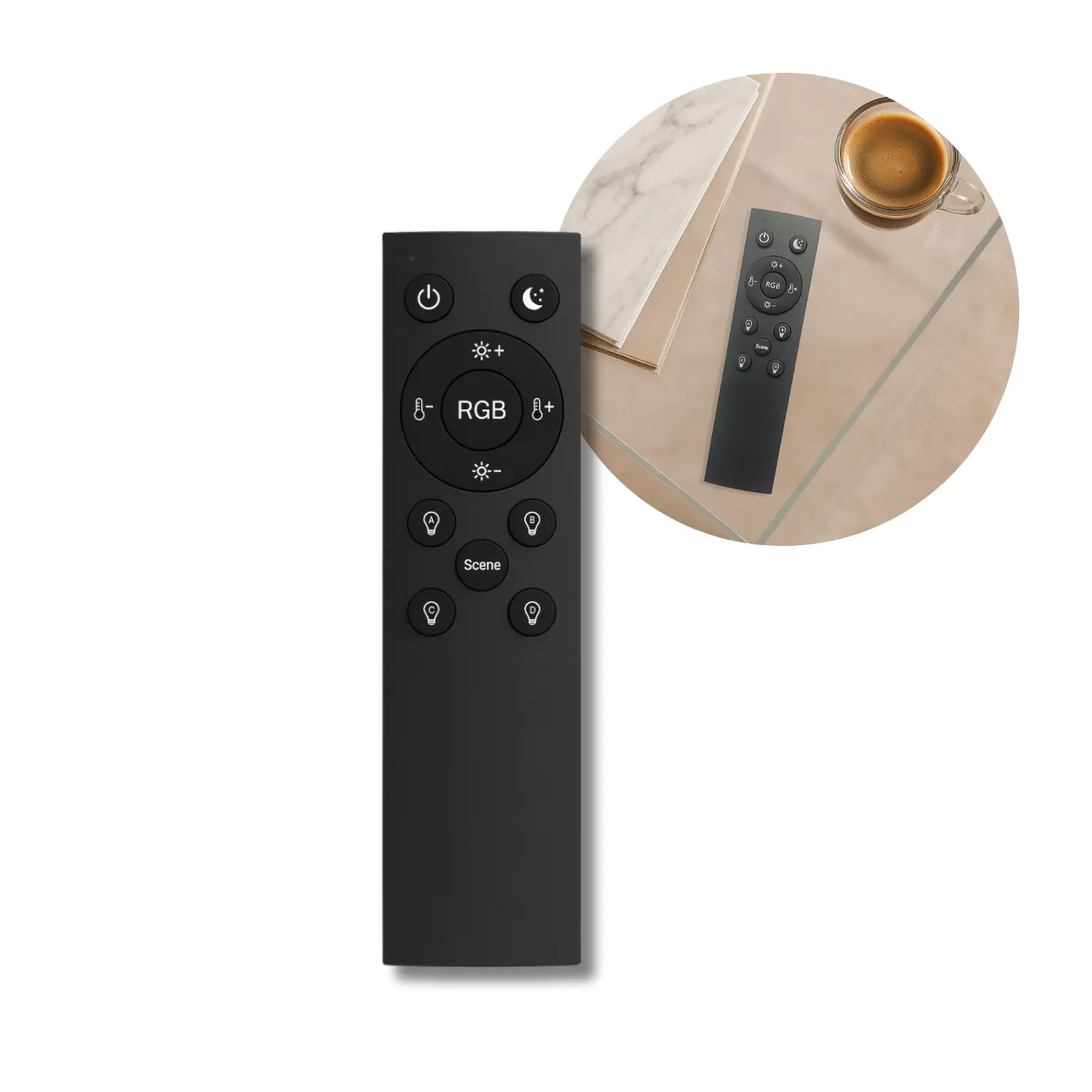 Afstandsbediening voor SlimTrack Track Systeem | 4 zones | Zwart