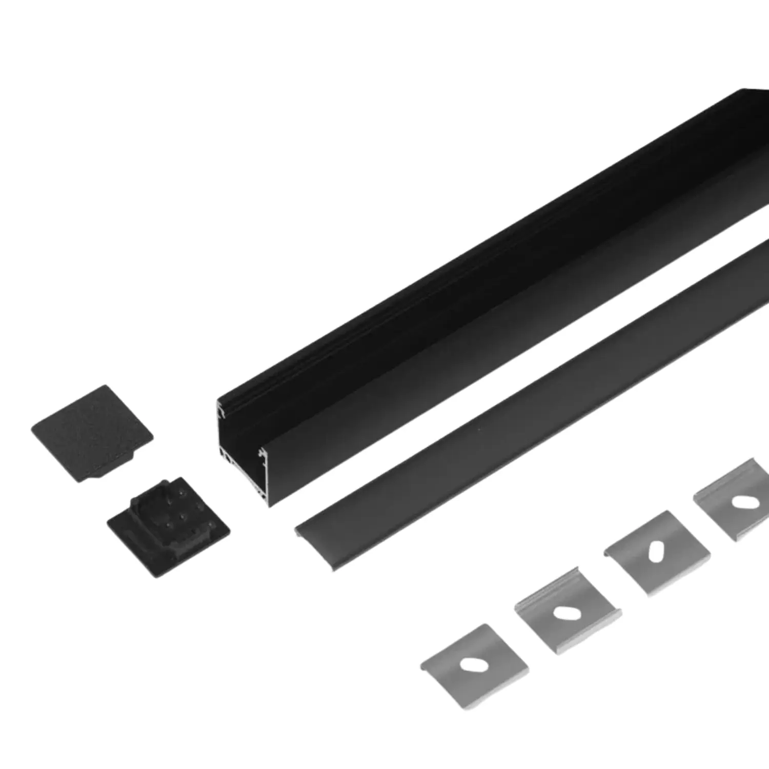 Aluprofil 150cm | Påbyg & Troldtekt | 23x25,1mm | ENVILAR | Sort
