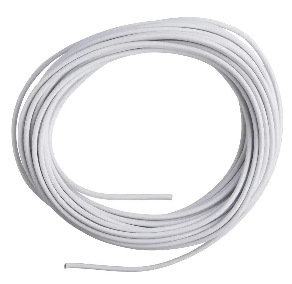 Plastkappeledning | Flad | 2x0,75 mm² | 10m | Hvid