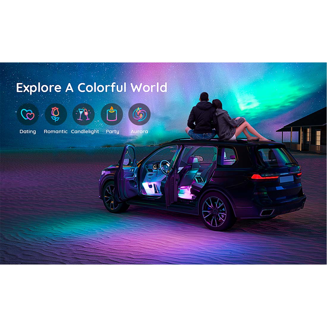 Govee Interior Car Light RGBIC Bluetooth (H7090)