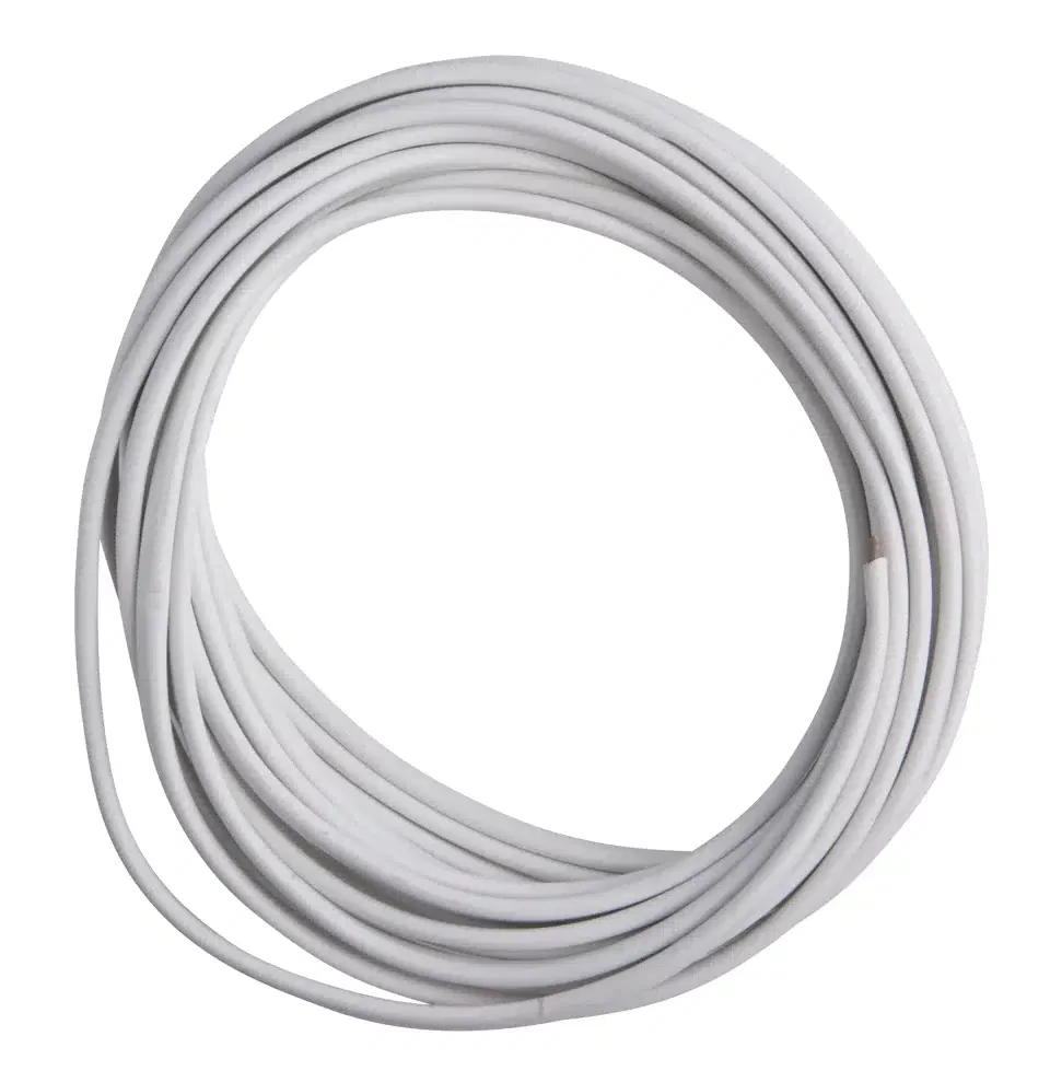 Plastkappeledning | Flad | 2x0,75 mm² | 5m | Hvid