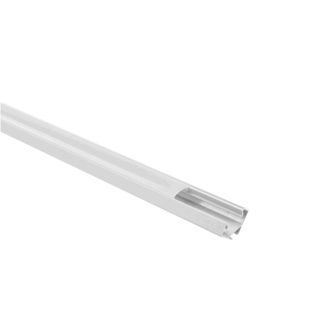 1m Aluminiumprofil med mjölkig diffusor | 18x18mm | Vit