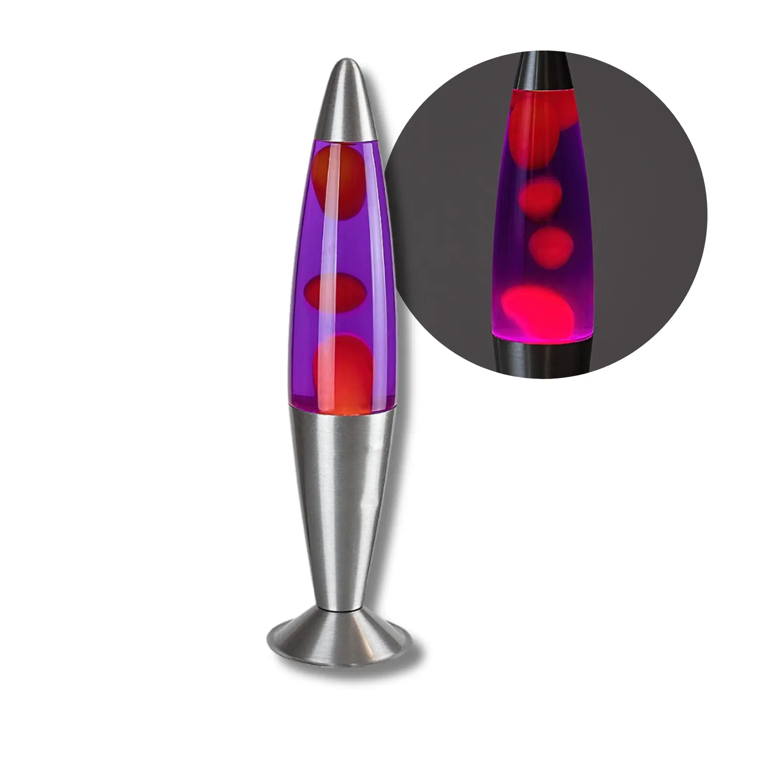 LED Lavalampe | Gul/Lilla | 40cm | Klassisk Design | LOLLIPOP3