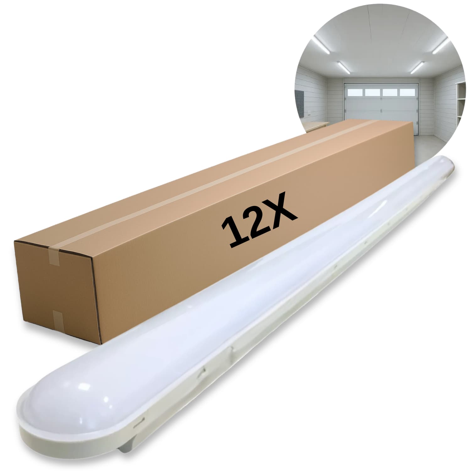 LED Leuchte 120cm | 12er-Pack | 6500K | 156 lm/W | 36W | IP65 | SolidLine | Durchverdrahtet