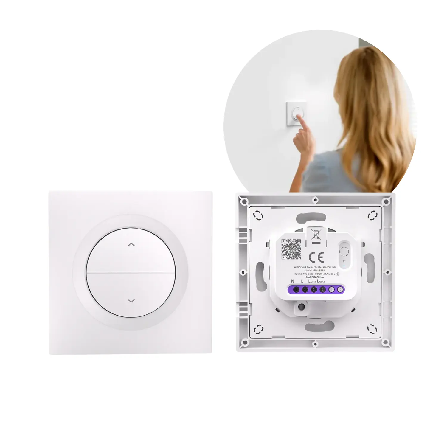 SONOFF Smart rullgardinsväggbrytare | Matter över WiFi | MINI-RBS-E