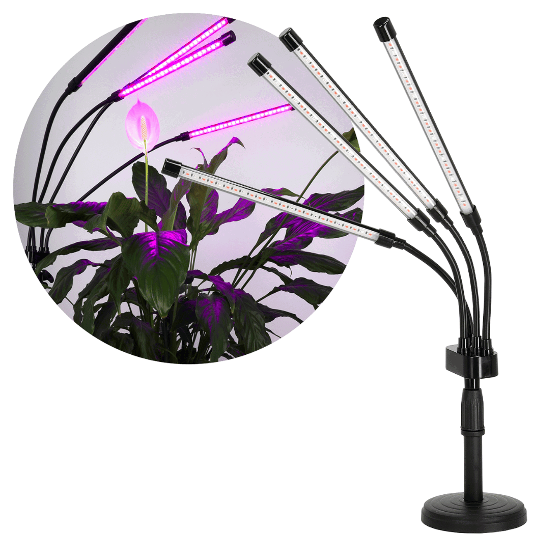 LED Grolys Lampe - 4 Elementer