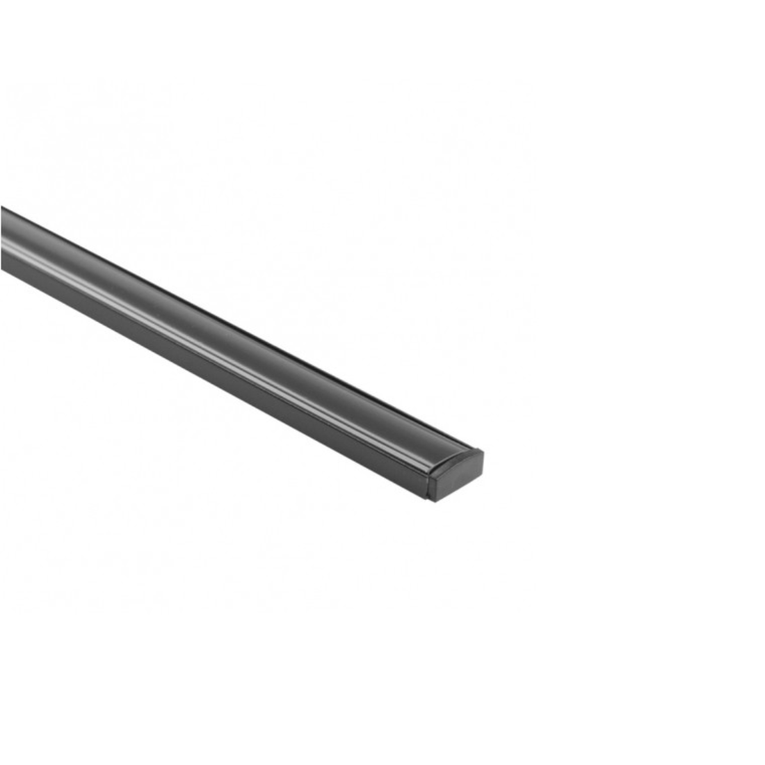 Aluminiumsprofil med svart diffuser | 1M