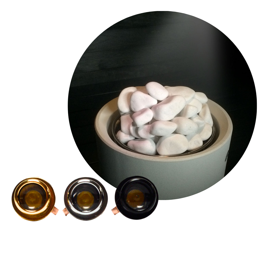 Saunaverlichting | Zwart | 1 spot | 3000K | boven de saunaoven