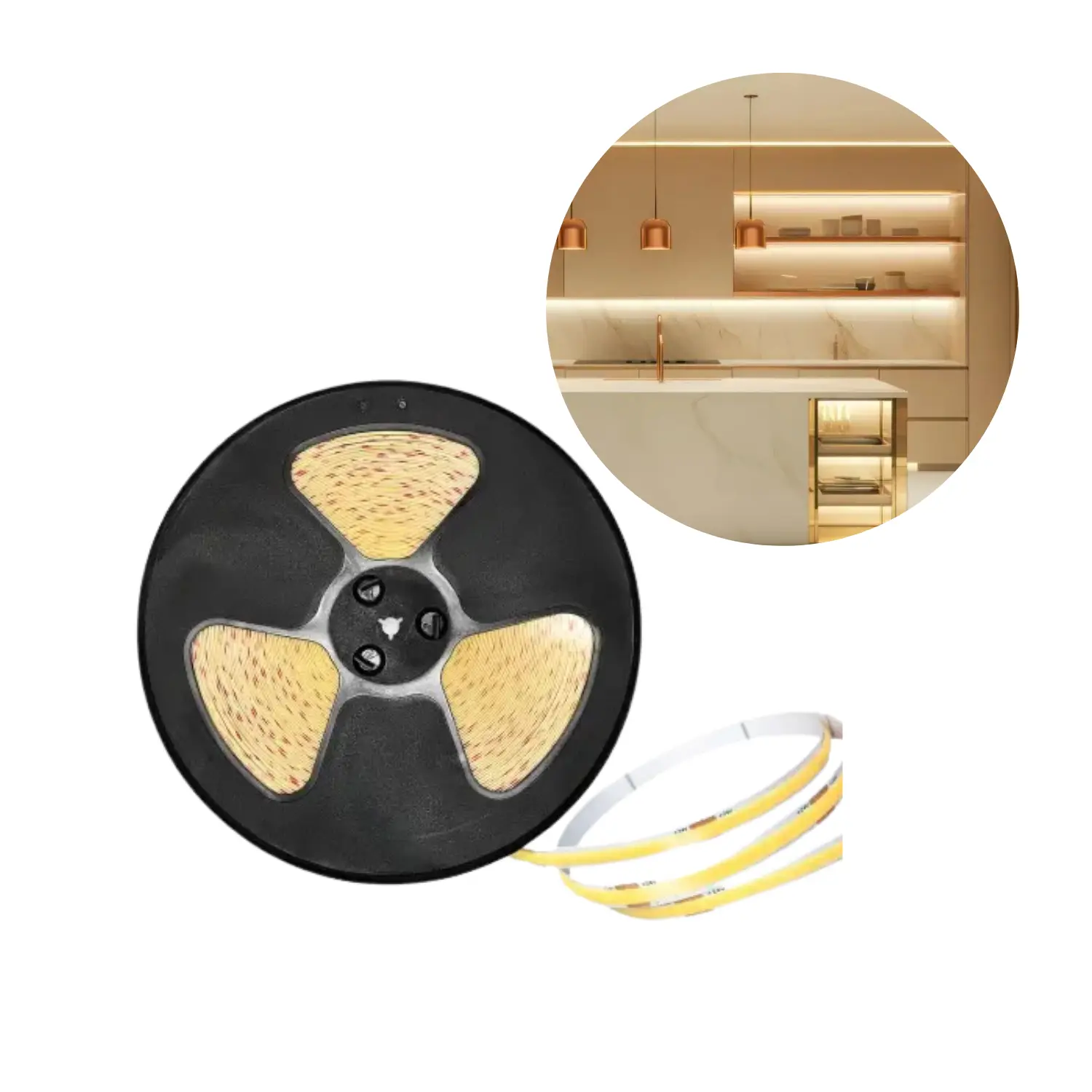 COB LED Strip 24V | 50m | 3000K | 460lm/m | 5W/m | 8mm