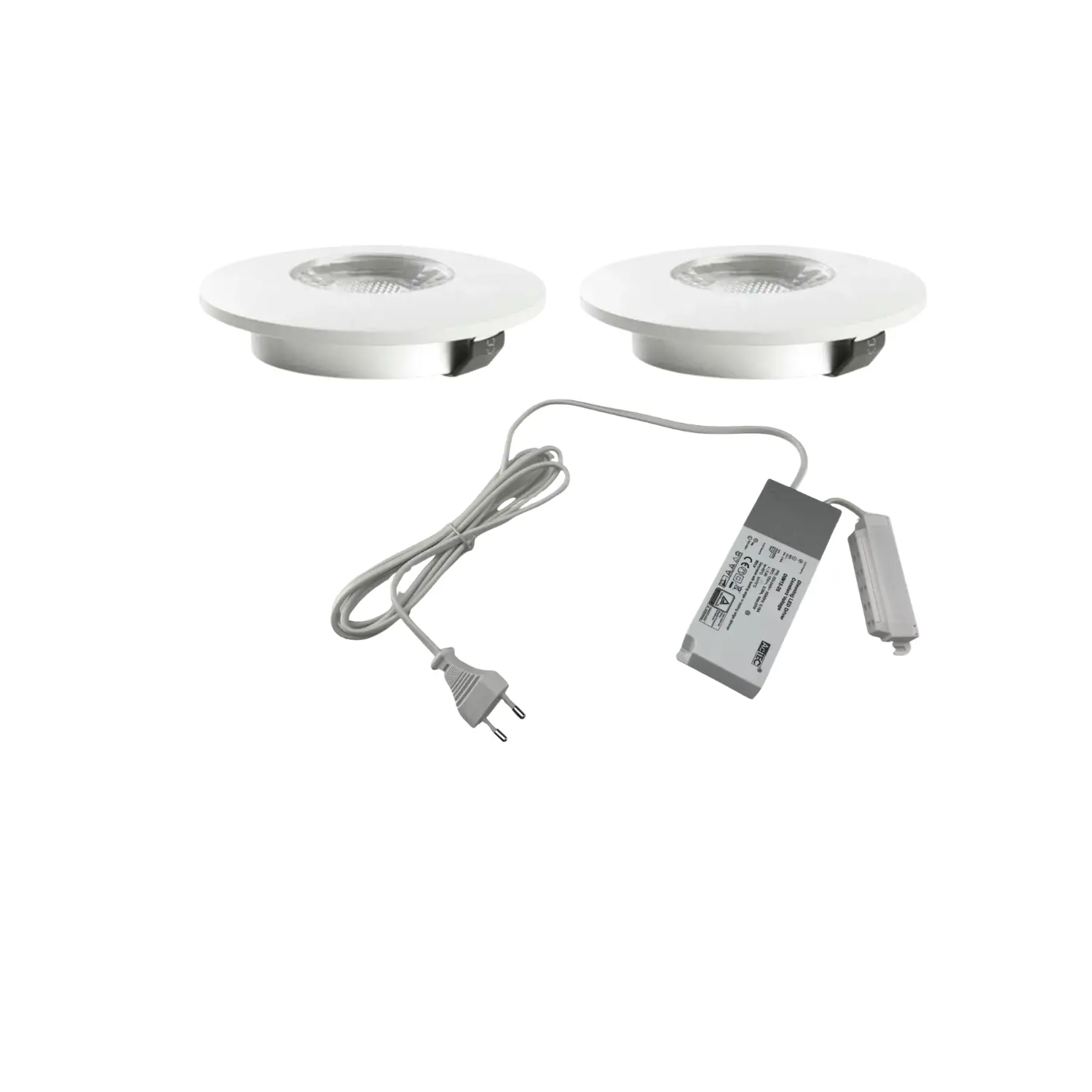 MITO Furniture Spot 2 st. inkl. drivdon &amp; fördelare | LED | Dimbar | Vit | 2800K