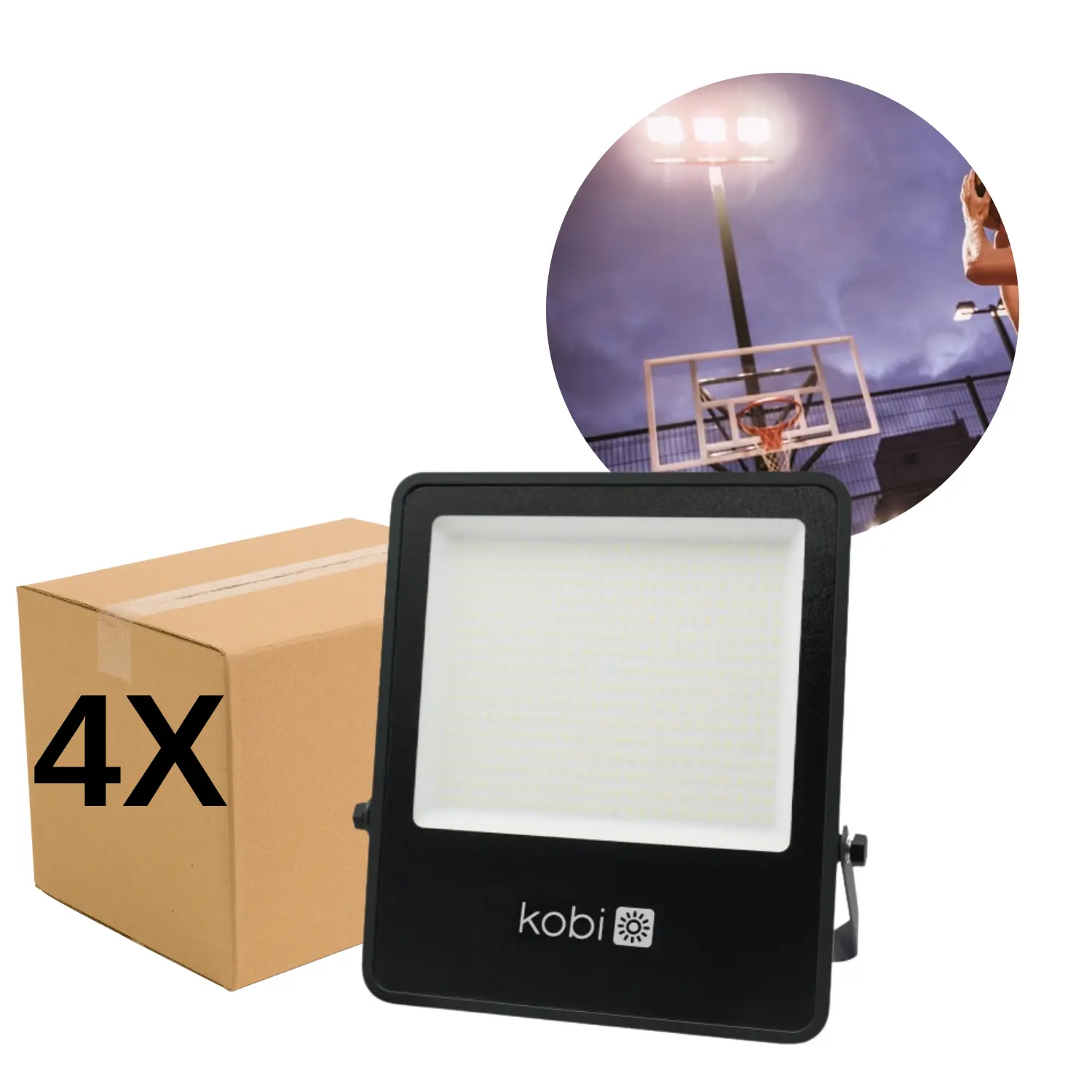 4 st LED-strålkastare | 4000 K | 26 000 lm | 200 W | IP65 | ULSAN