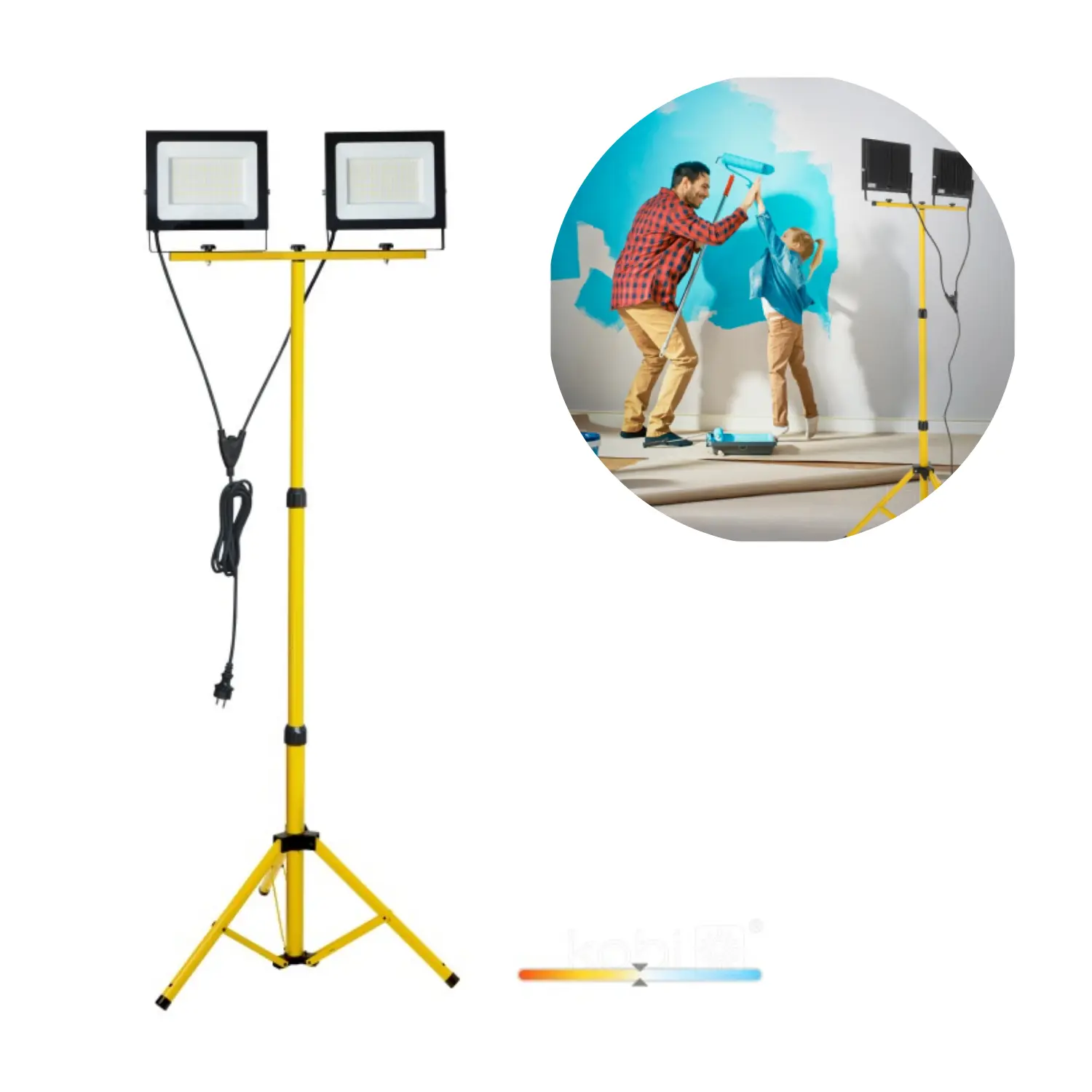 LED Werklamp / 2x100W / 4000K / IP54 /plusled