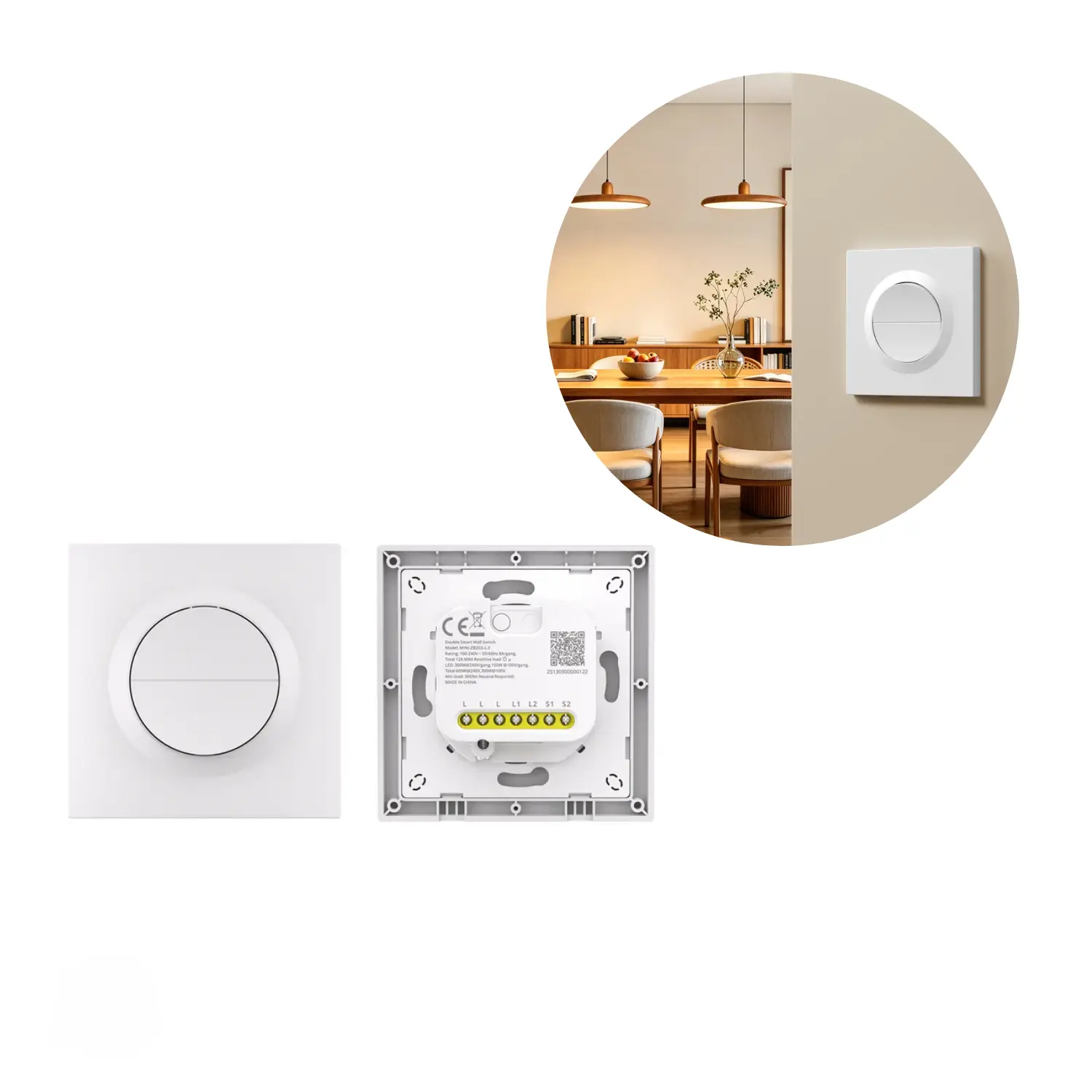 Sonoff Smart vägguttag | Zigbee | MINI-ZB2GS-L-E