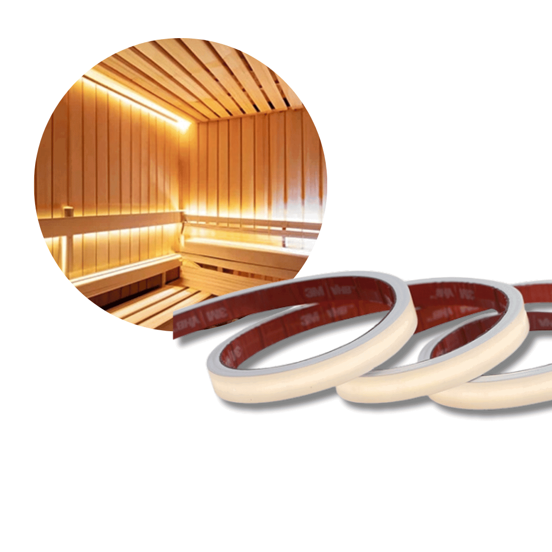 LED-Streifen COB 24V, 5 Meter – Warmweiß 3000K, 10W/M, Zuschneidbar Alle 5 Cm, Super Hell