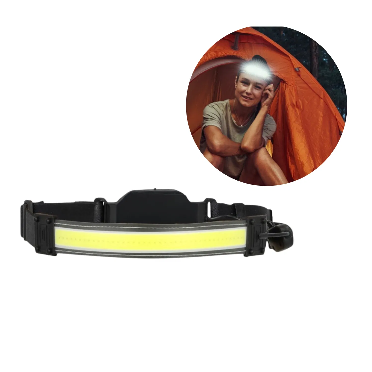 Uppladdningsbar Pannlampa | Fram- och bakljus | 6000 K | 180 lm | 2 W