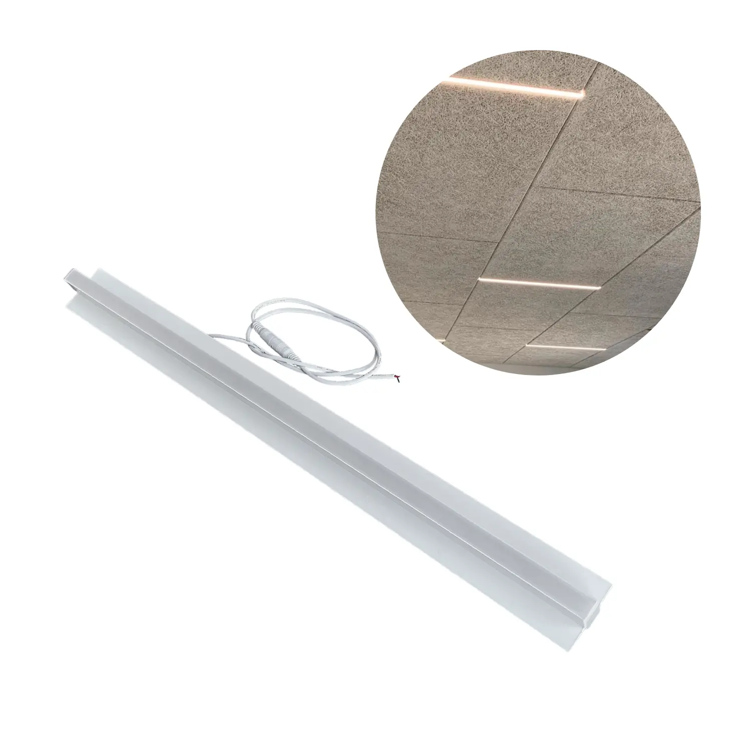 LED Troldtekt-skena 60 cm | 3000 K | 1400 lm | 17 W | PureLED | Vit