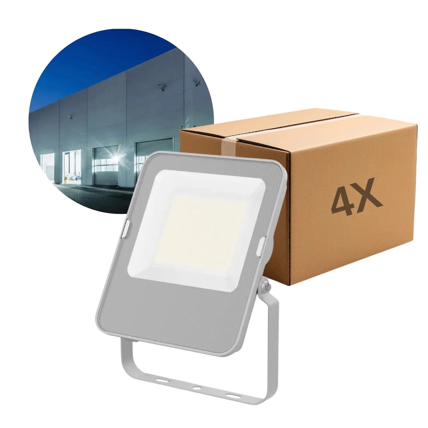 LED Strahler | 4er-Pack | 100W | 16.000lm | 4000K | IP65