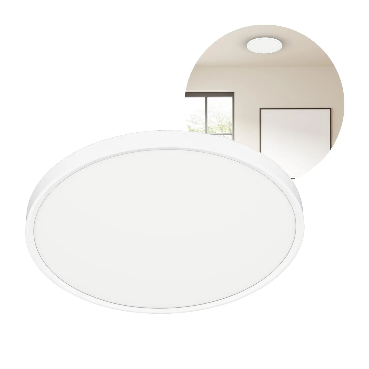 MAQ Taklampa | Slim | Ø400mm | CCT | 3400lm | 32W | Vit