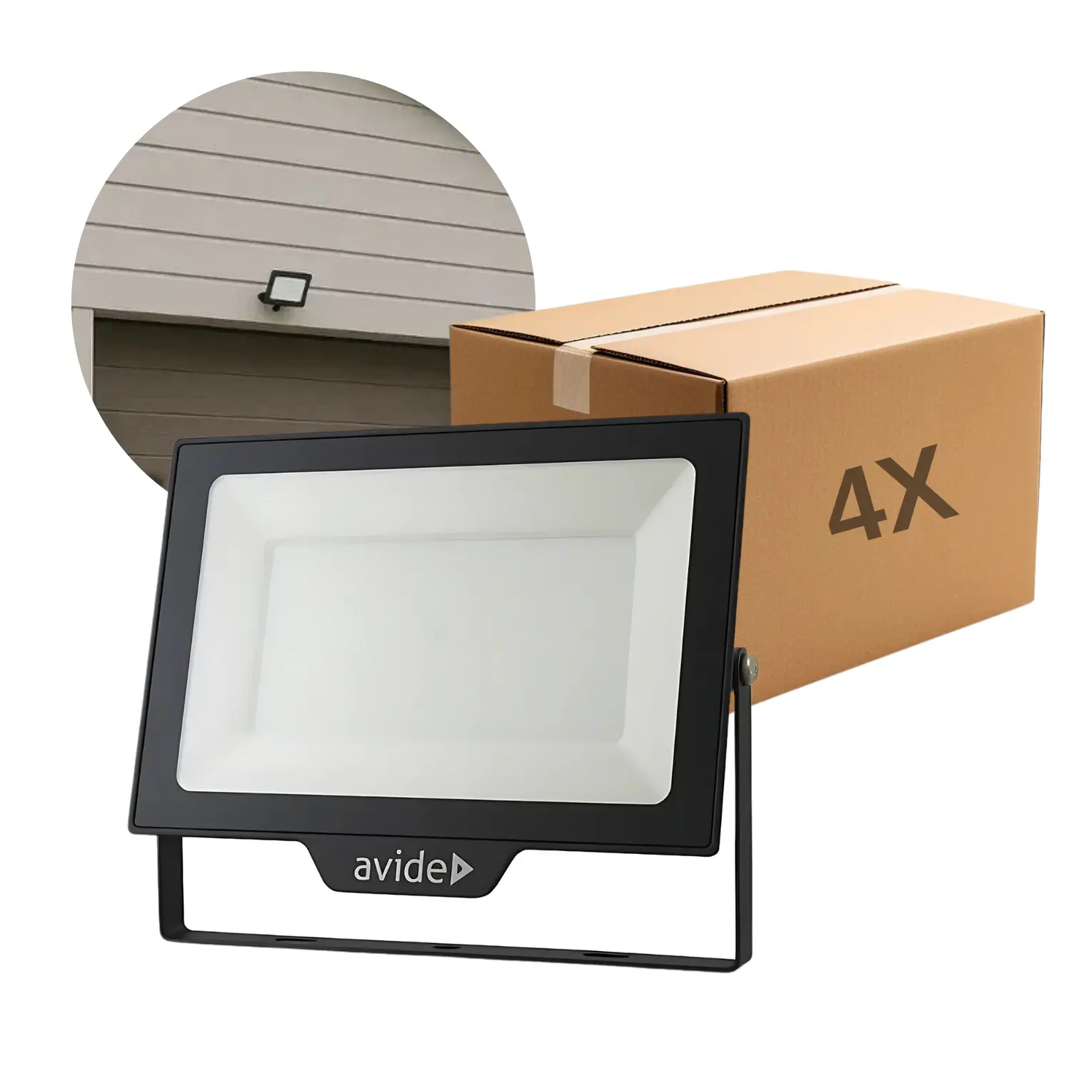 LED Fluter | 4er-Pack | 200W | 20.000lm | 4000K | IP65