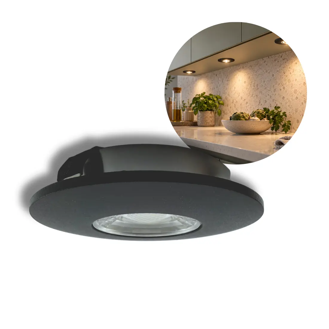 KITCH Meubel Spot | Dimbaar | 2800K | 140lm | 1,5W | Zwart